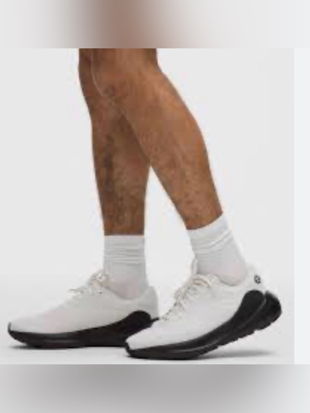 Lululemon Mens $158 White & Black Beyondfeel Running Shoes - Sz 10 Men